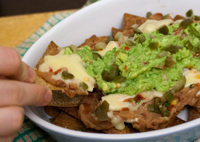 new year's resolution baked nachos